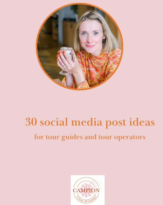 30 social media post ideas for tour guides and operators that could be turned into blog posts
