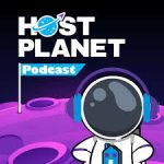 Logo of Host Planet Podcast, featuring Genevieve White