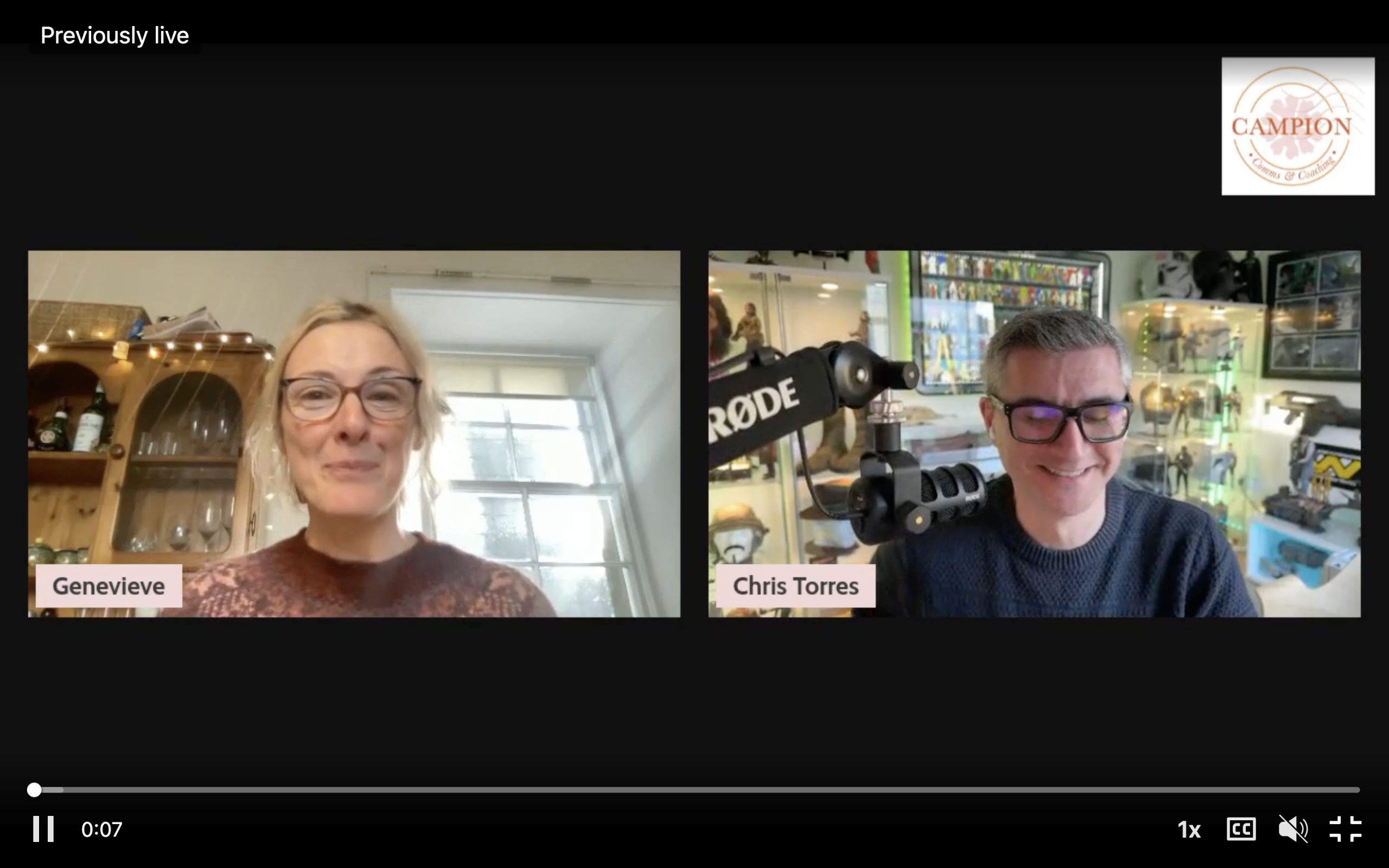 Genevieve White and Chris Torres during their Tour Pro Talks LinkedIn Live episode, Turn Lookers into Bookers