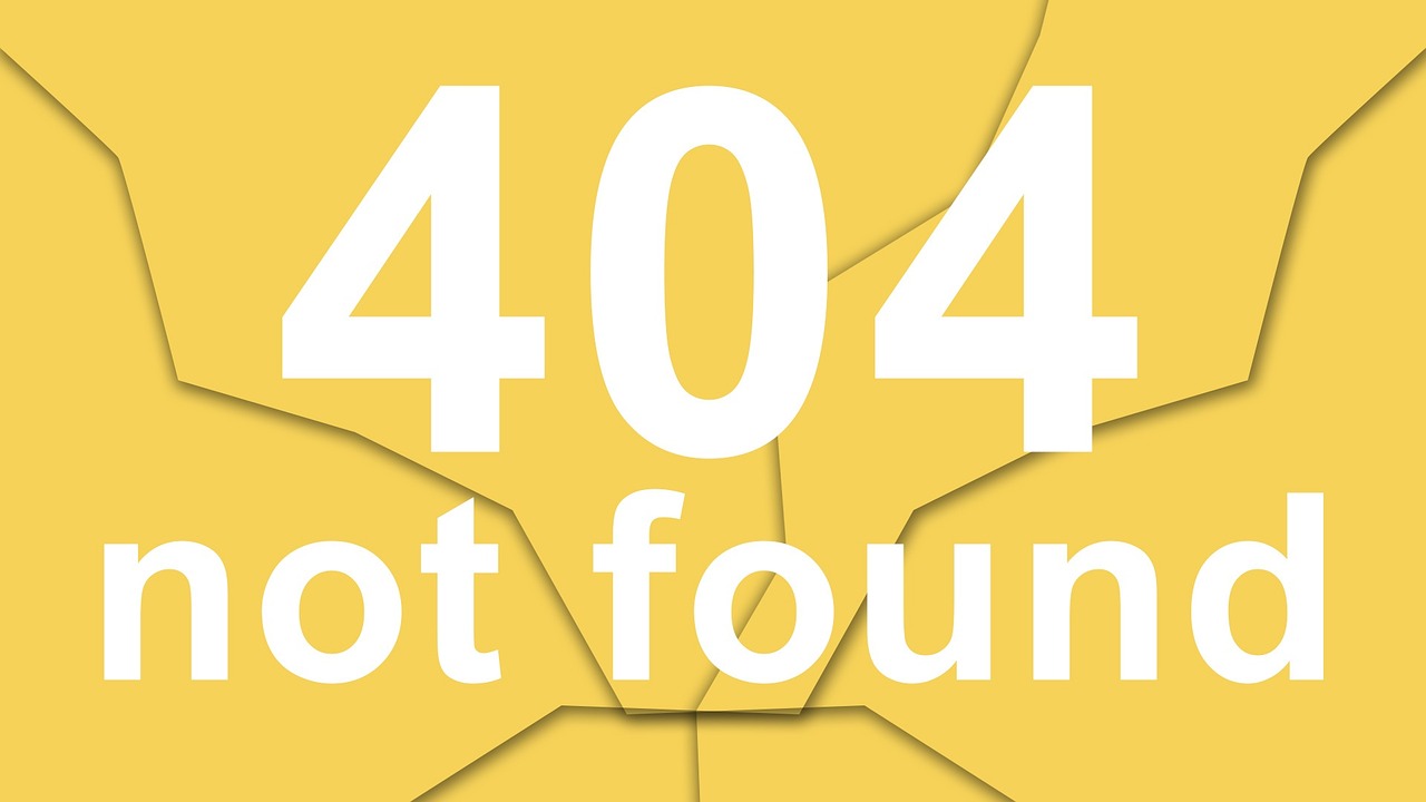 404 error page showing opportunity for creative microcopy in web design